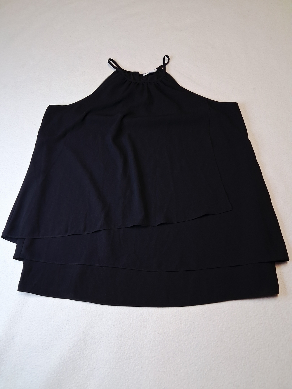 Calvin Klein Black Layered Halter Tank Top